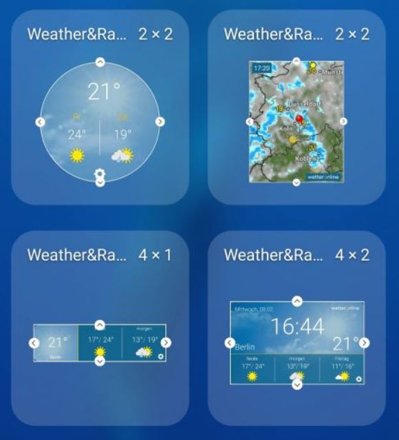 Samsung Galaxy S9 Weather Widget disappeared - Reactivate